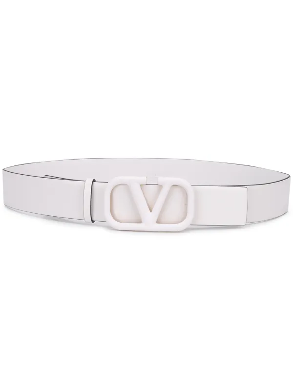 white valentino belt