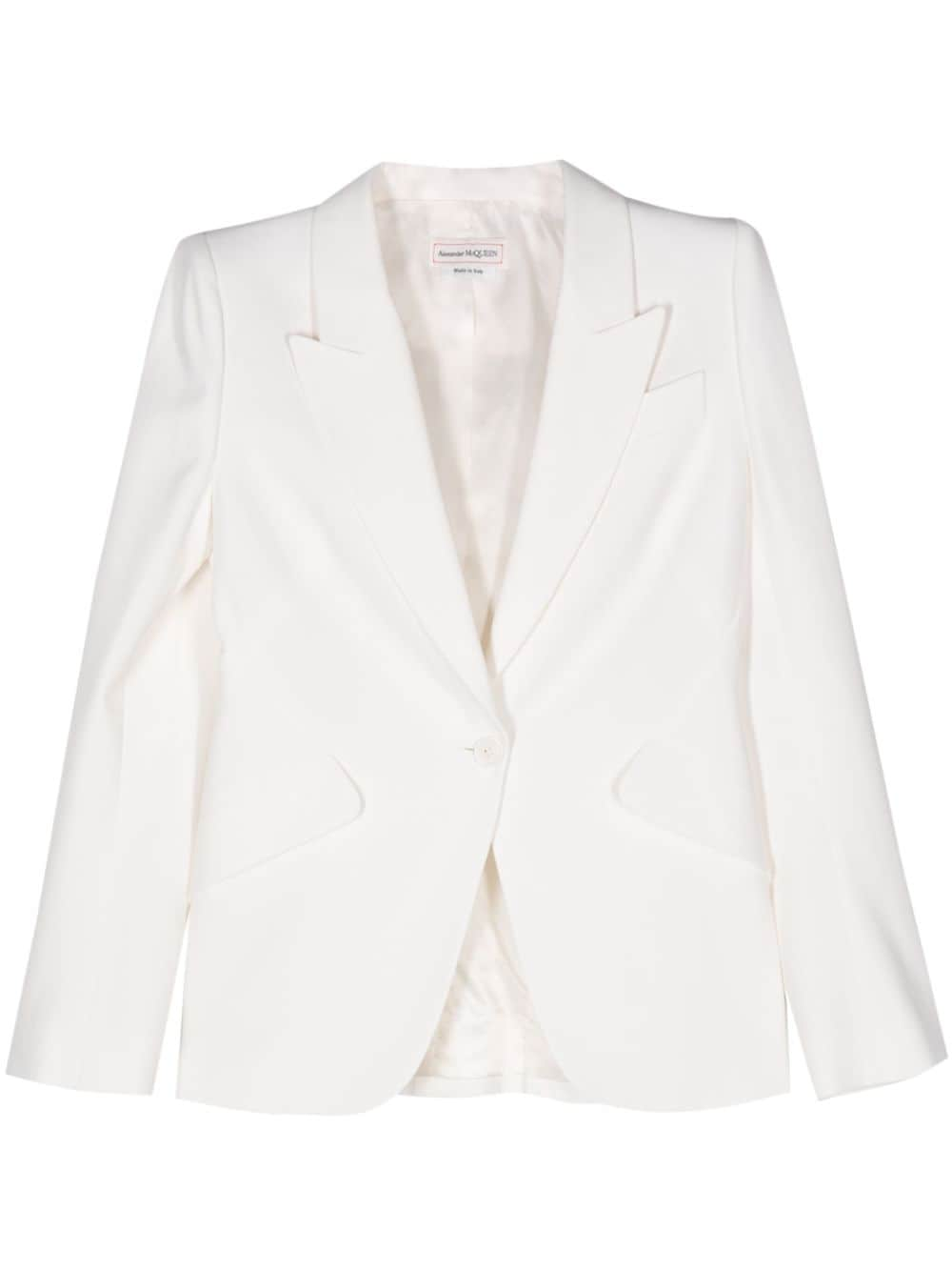 crepe peak-lapels blazer