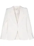 Alexander McQueen crepe peak-lapels blazer - White
