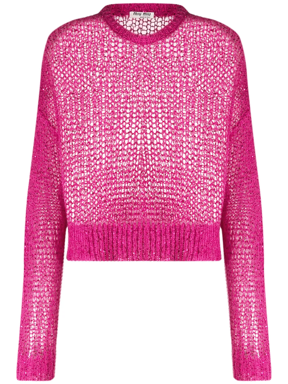 Miu Miu Loose Weave Jumper In Rosa | ModeSens