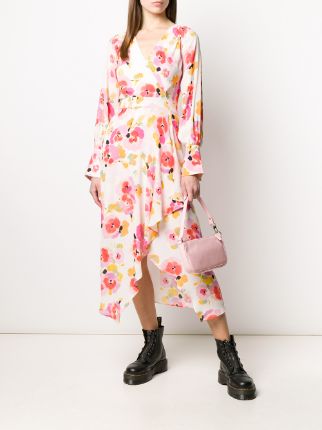 Valoumi floral wrap dress展示图