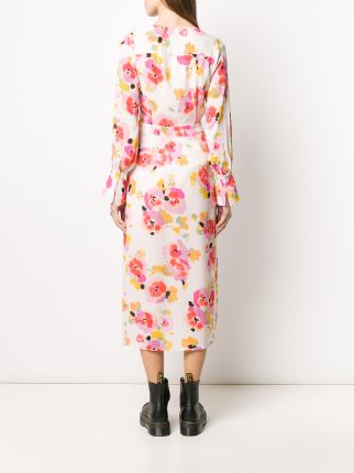 Valoumi floral wrap dress展示图