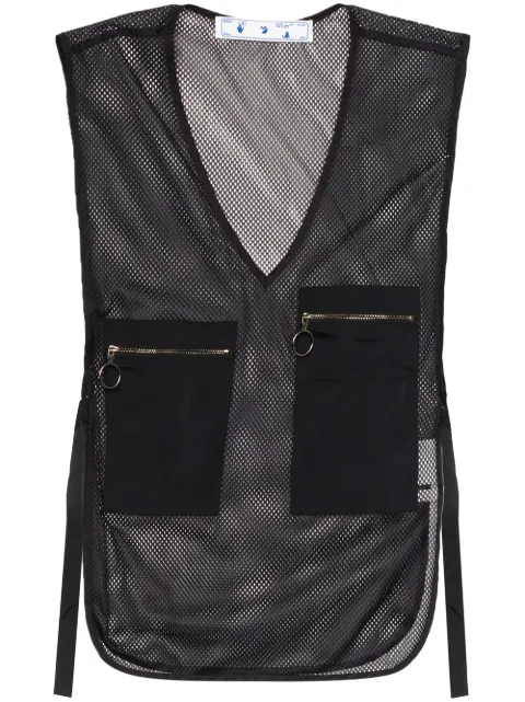 Off-White ærmeløs utility-vest med V-hals