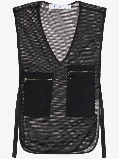 Off-White ærmeløs utility-vest med V-hals
