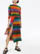 Image 2 of The Elder Statesman striped cashmere midi skirt
