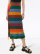 The Elder Statesman striped cashmere midi skirt