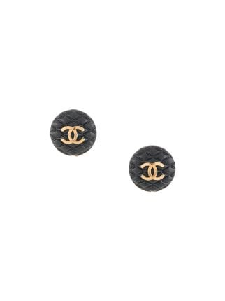 CHANEL Pre-Owned Quilted CC Button Earrings - Farfetch