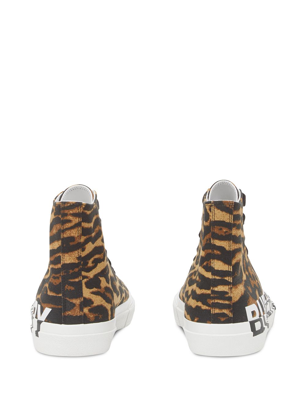 фото Burberry leopard print high-top sneakers