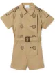 الصورة 1 من Burberry Kids بلاي سوت بأكمام قصيرة وحزام