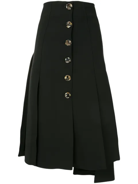 A.W.A.K.E. Mode asymmetric flared midi skirt