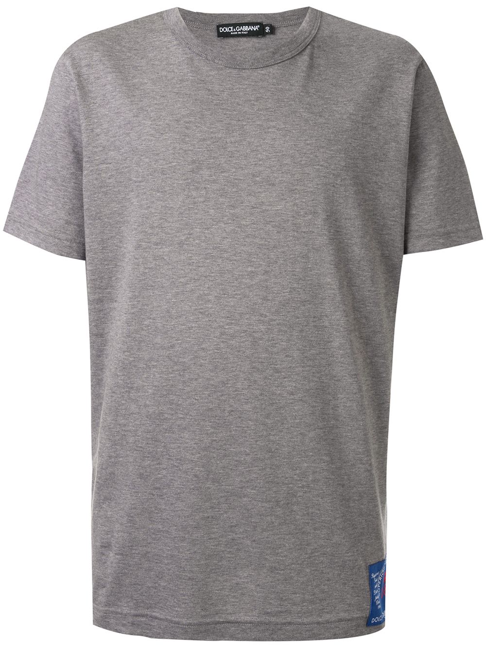 Shop Dolce & Gabbana Logo Patch T-shirt In Grey