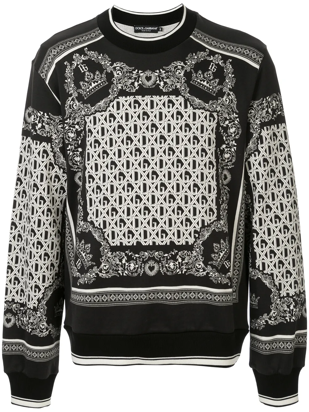 Dolce & Gabbana Intarsia Knit Jumper In Black