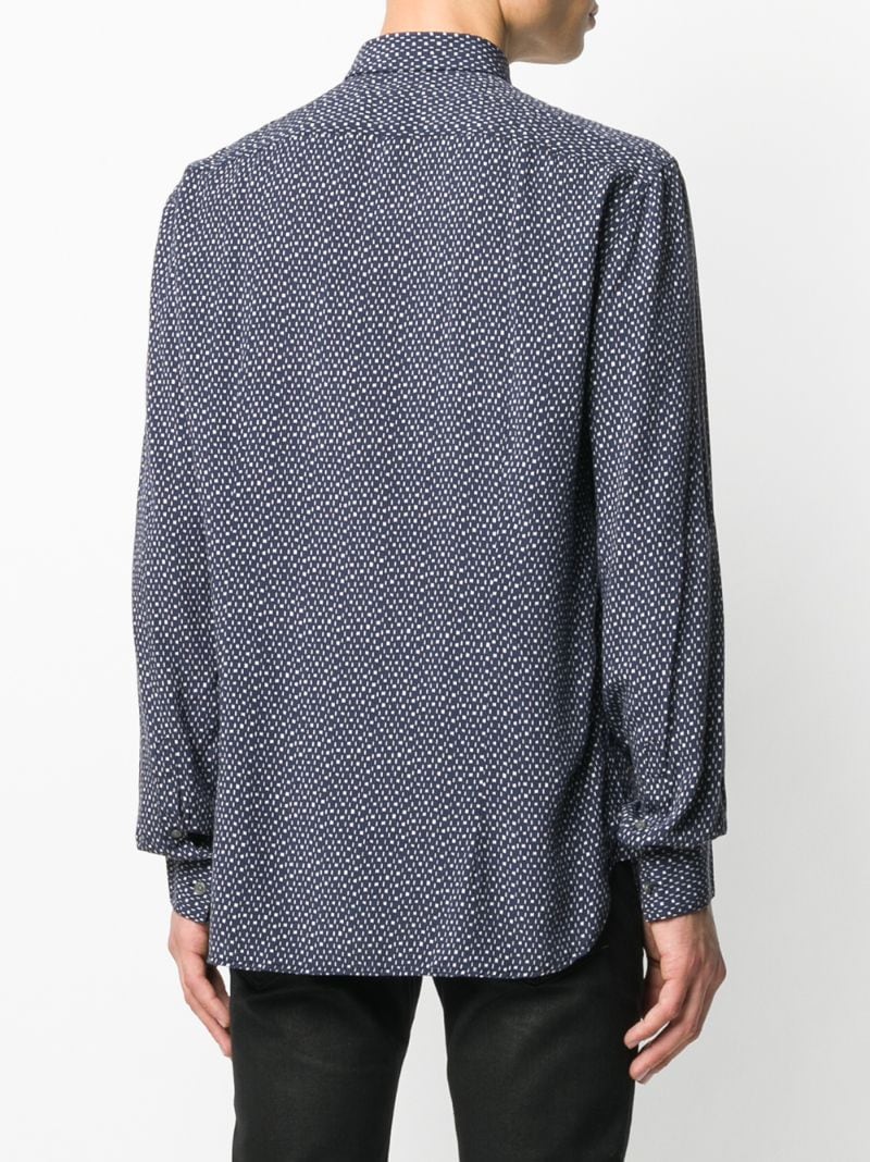 Shop John Varvatos Abstract Print Shirt In Blue