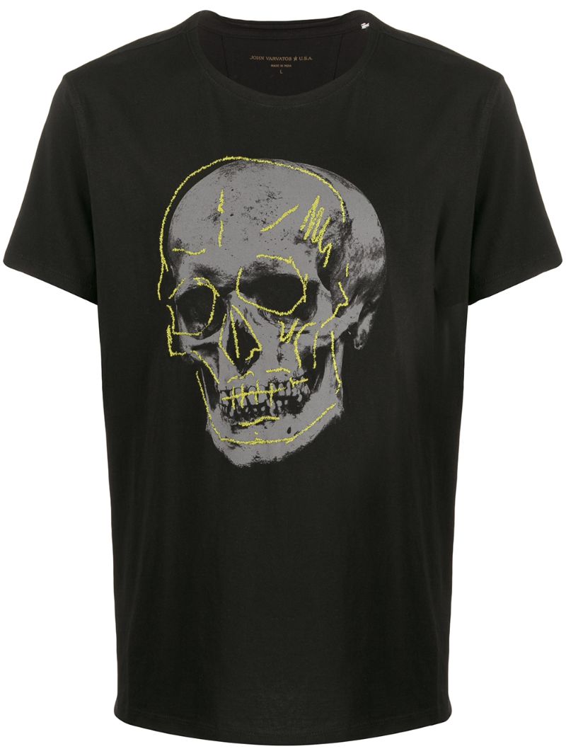 Shop John Varvatos Skull Print T-shirt In Black