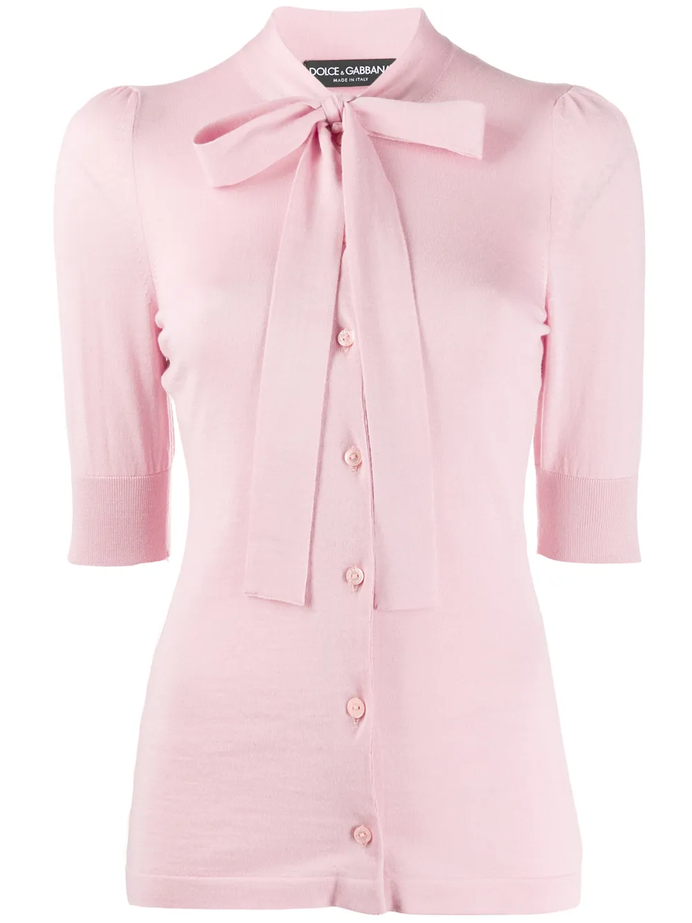 pussy bow detail cardigan