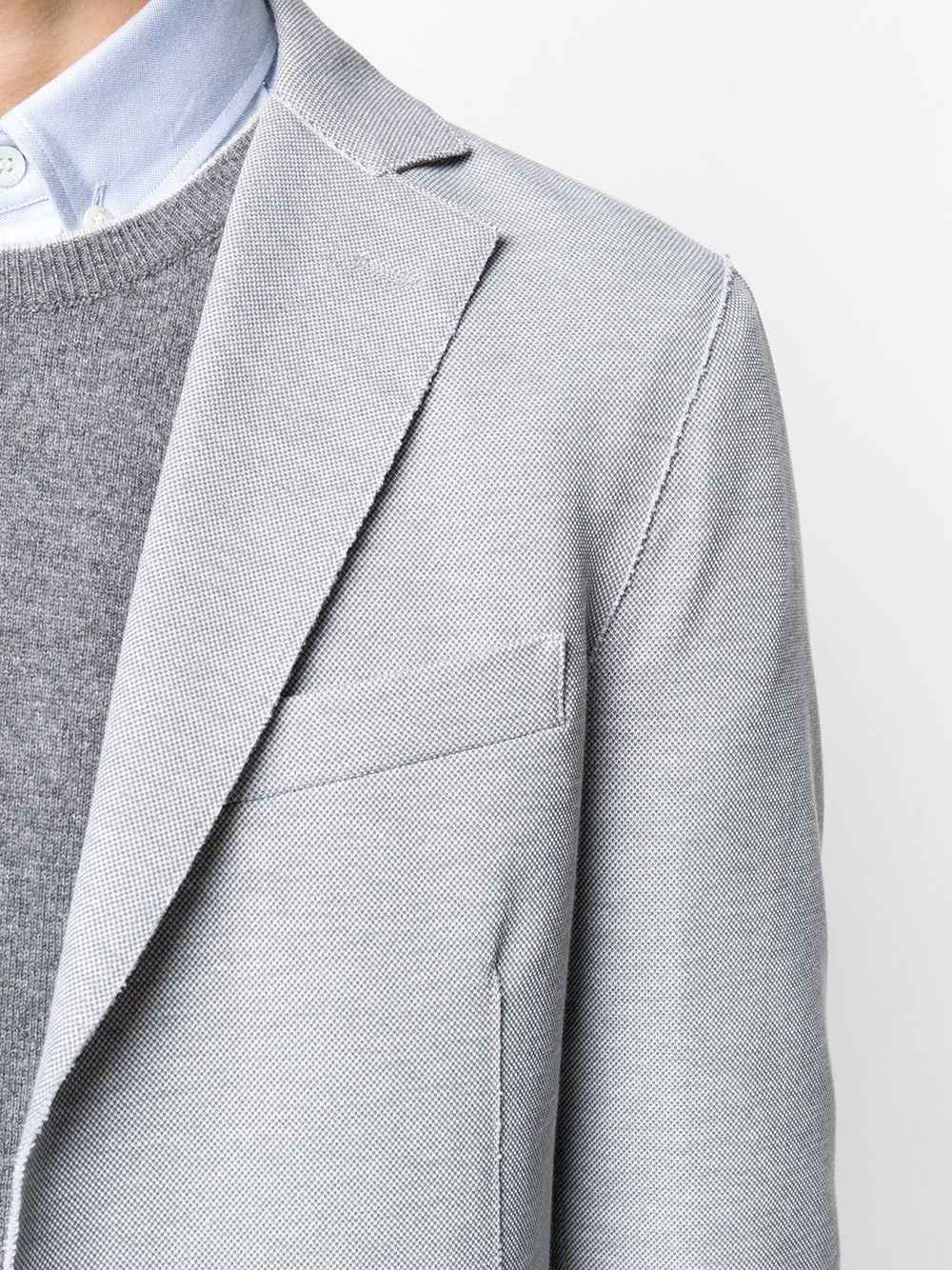 фото Eleventy single-breasted raw-edges blazer