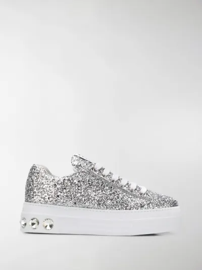 rhinestone platform sneakers