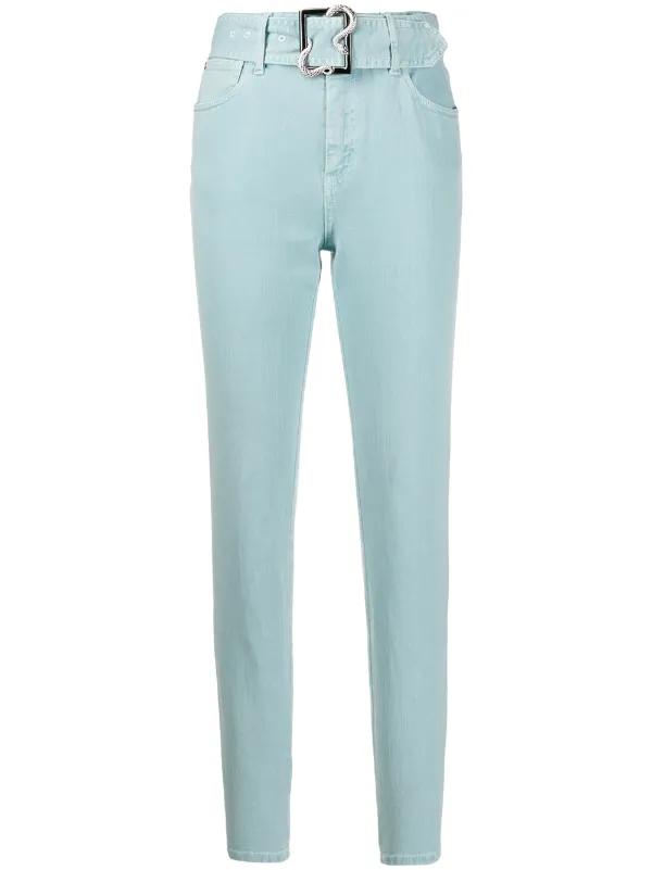 belted high rise jeans