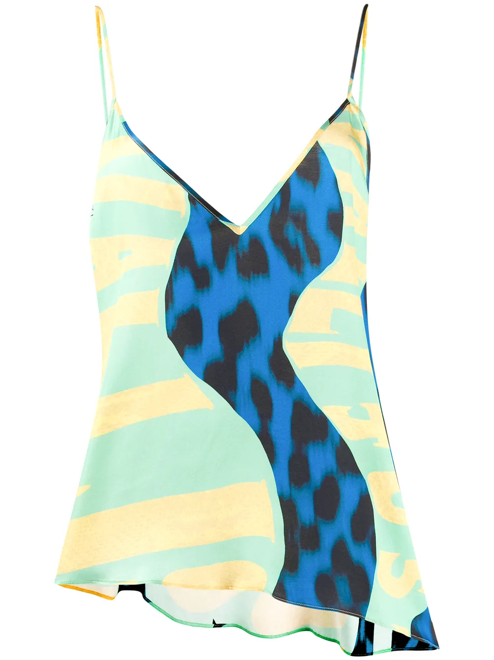 JUST CAVALLI MIXED-PRINT CAMI TOP