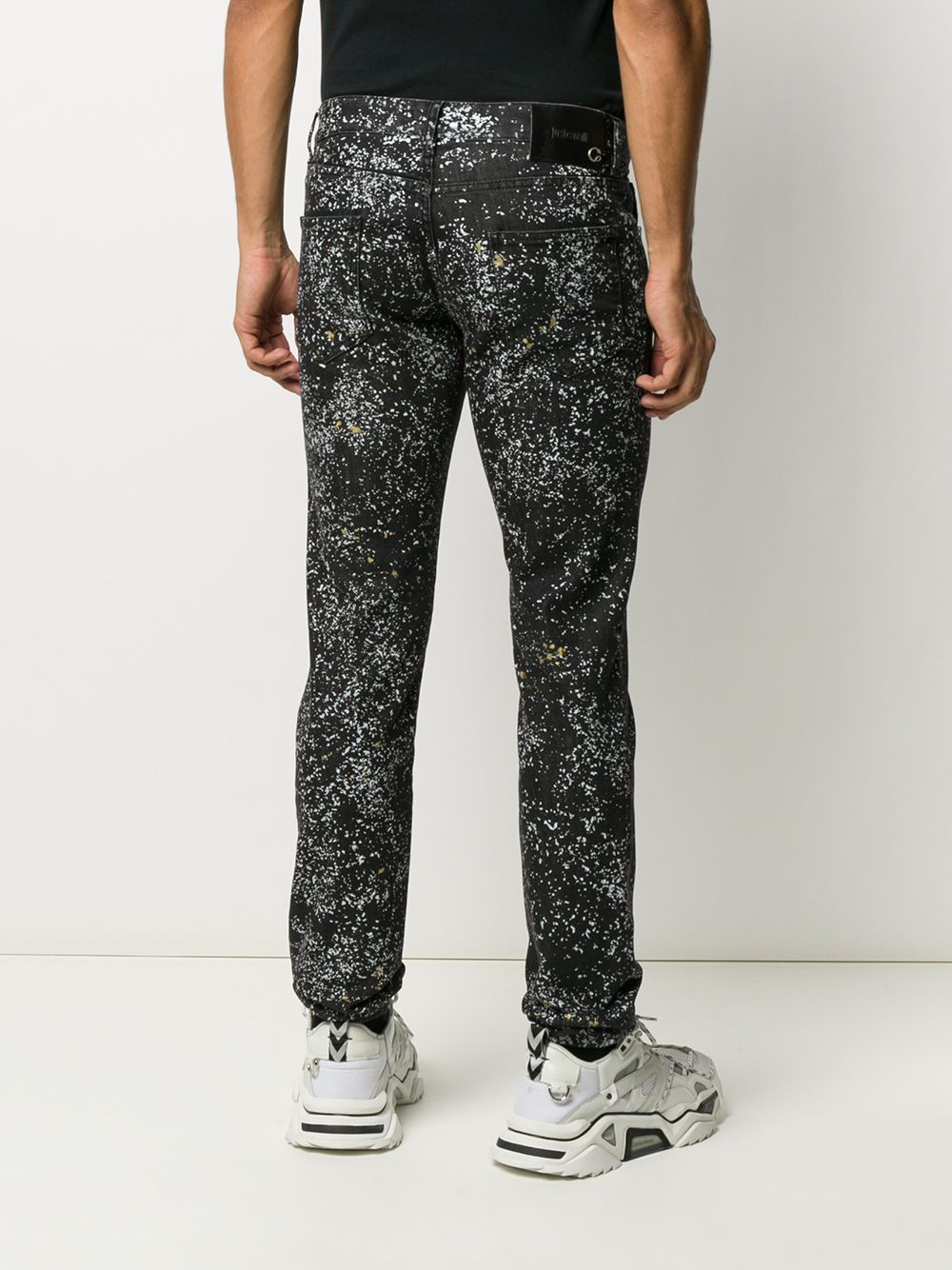 фото Just cavalli джинсы кроя слим с эффектом разбрызганной краски