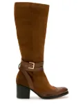 Sarah Chofakian Excess block heel tall boots - Brown