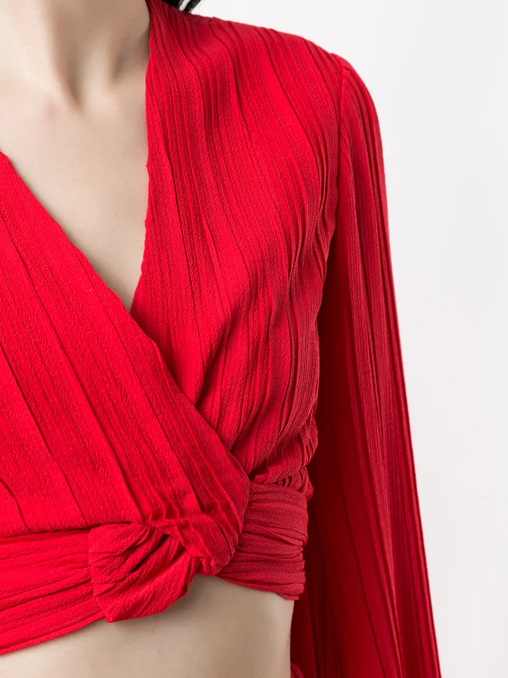 Olympiah Camelia Cropped Top In Red