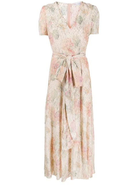 RED Valentino floral metallic long dress