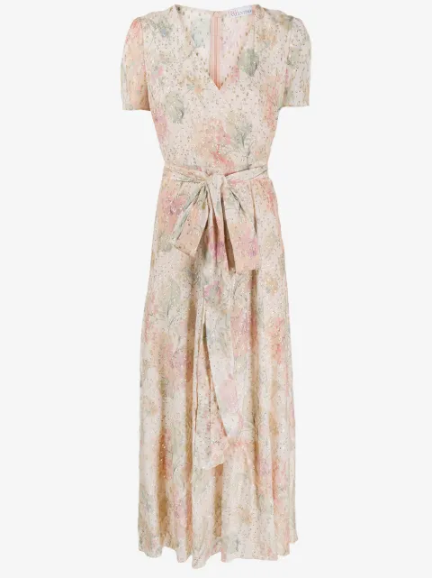 RED Valentino floral metallic long dress