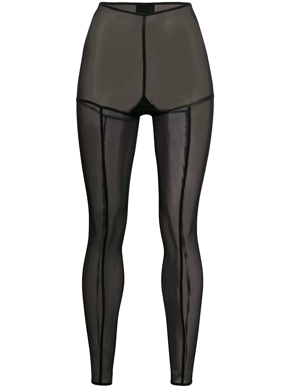 Ann Demeulemeester Slim Sheer Leggings In Black