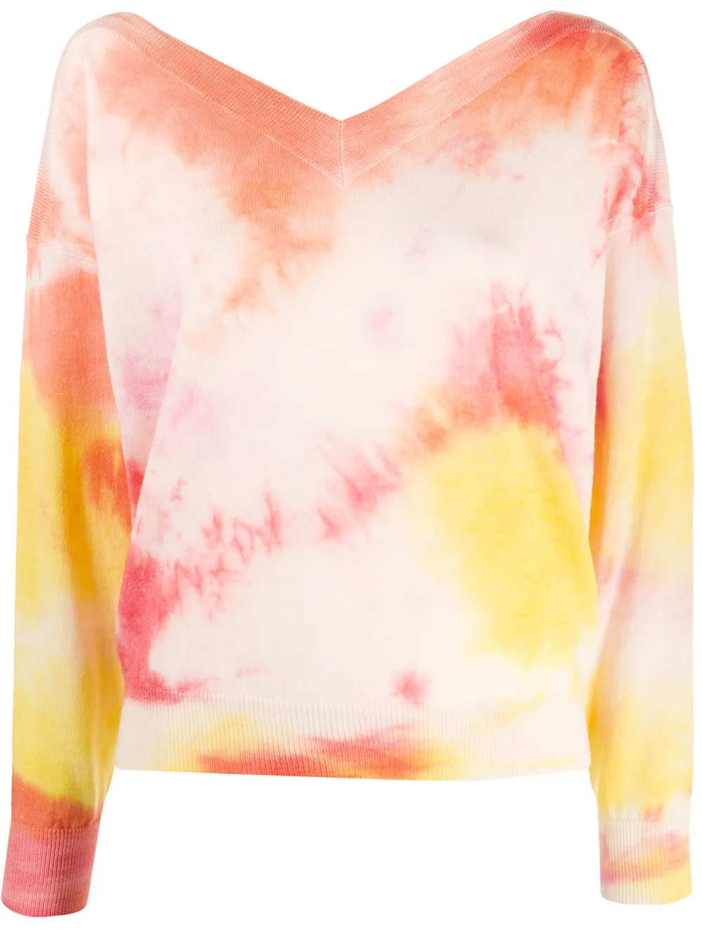 MSGM TIE DYE V-NECK JUMPER