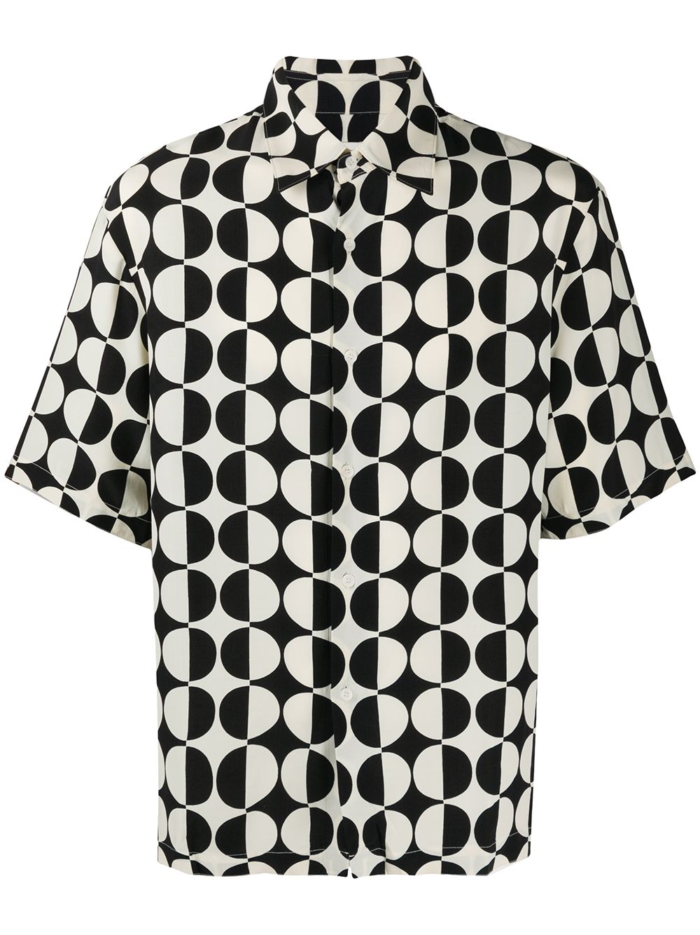 Shop Sandro Graphic Print Shirt In Neutrals