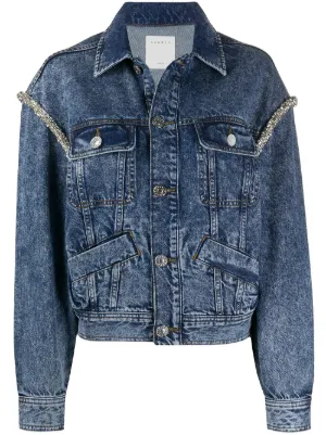 sandro denim jacket womens