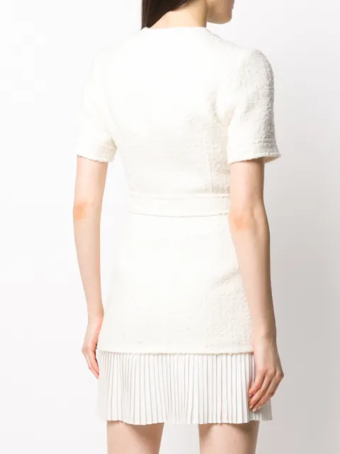 Shop SANDRO tweed coat mini dress with 