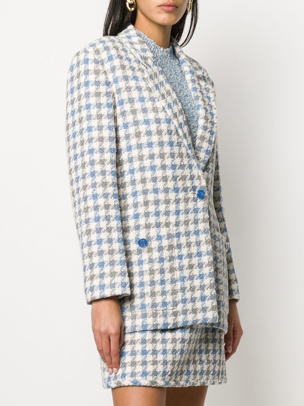 фото Sandro Paris Caliana houndstooth tweed blazer