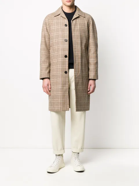 sandro checked coat