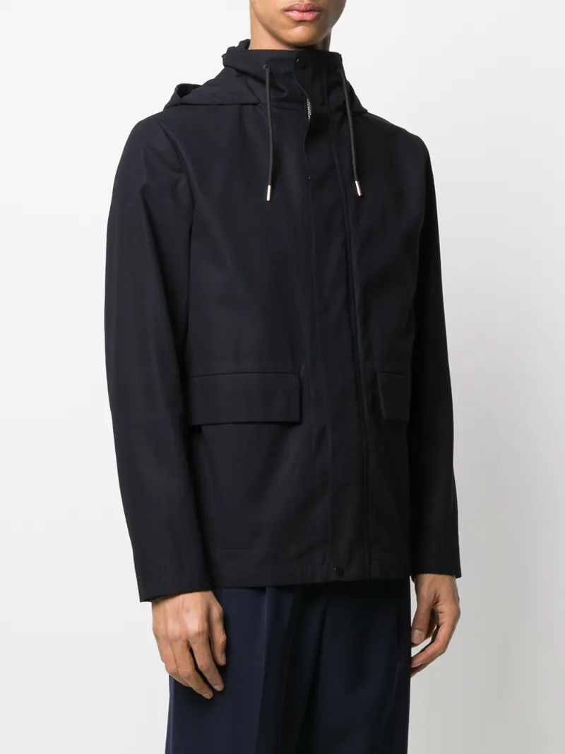 SANDRO HIGH-COLLAR HOODED JACKET
