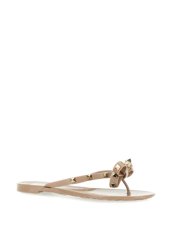Valentino Garavani Rockstud Slippers Neutrals FARFETCH PH