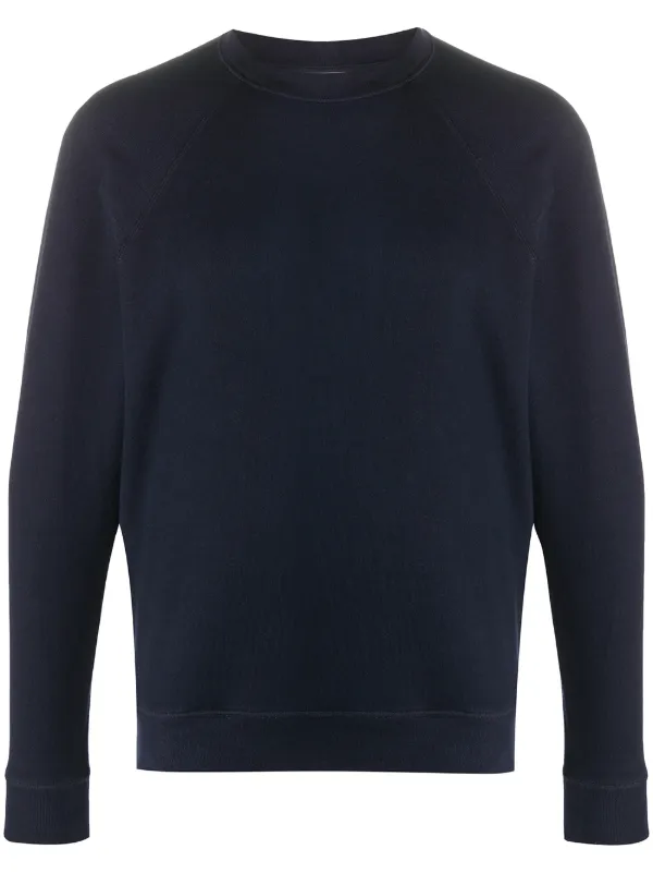 Shop blue Sandro Paris crew neck sweater with Express Shop blue Sandro Paris crew neck sweater with Express