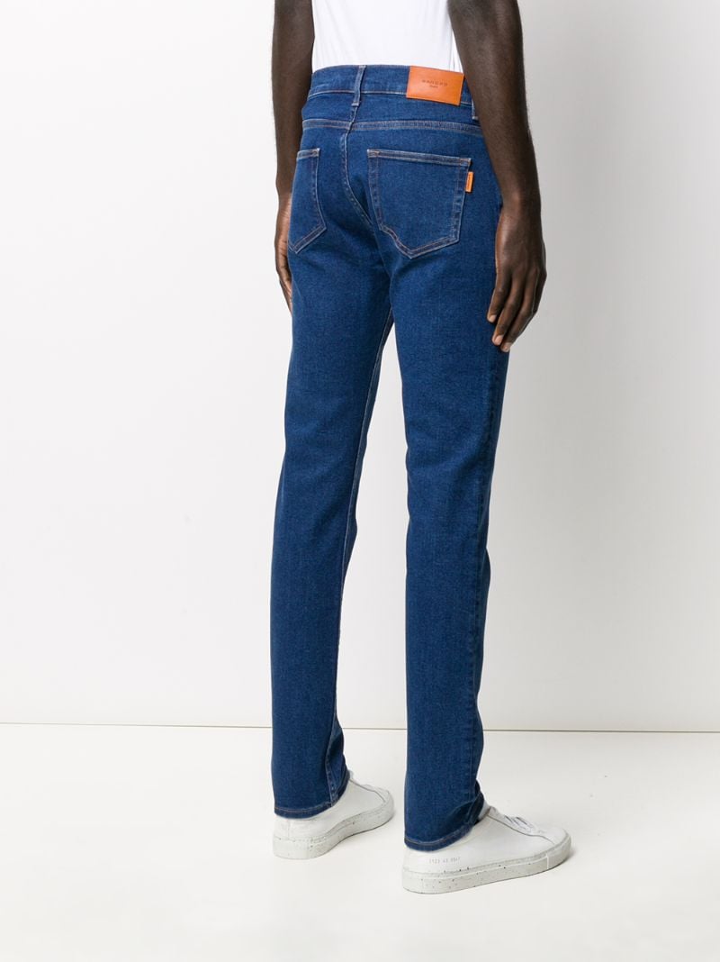 Shop Sandro Stretch Slim-fit Jeans In Blue