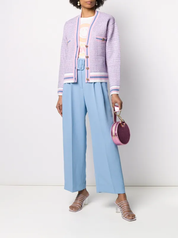 sandro cropped tweed effect cardigan