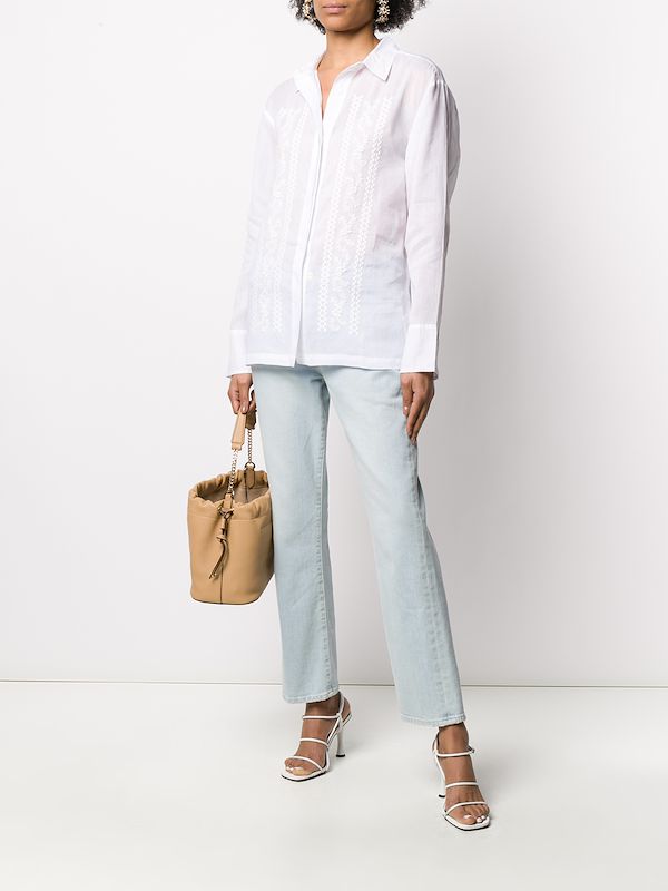 sandro white blouse