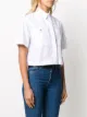 SANDRO Goyan cropped poplin shirt