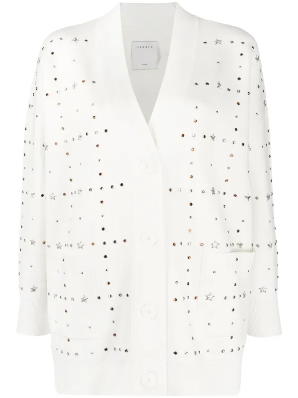 sandro white cardigan