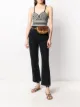 Image 2 of Sandro Paris striped crochet cropped top