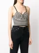 Sandro Paris top crop rayé en crochet
