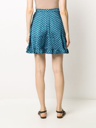 all-over print ruffled skirt展示图