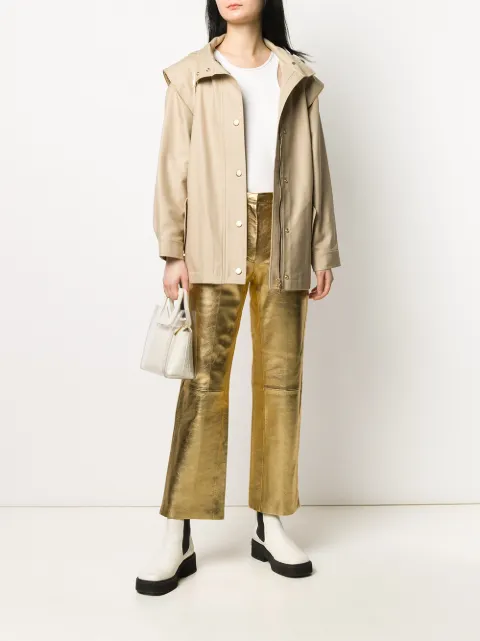 Sandro gold leather pants Clearance