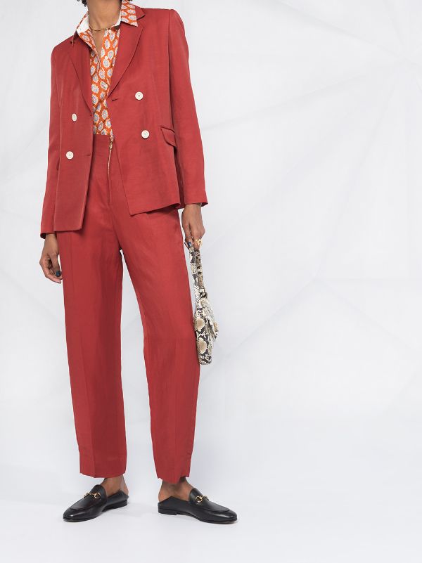 sandro red suit