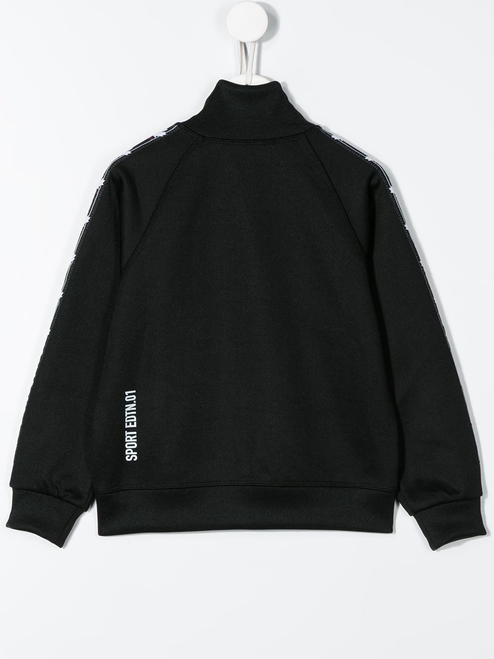 Shop Dsquared2 Logo Tape Zip-up Sweatshirt In Black