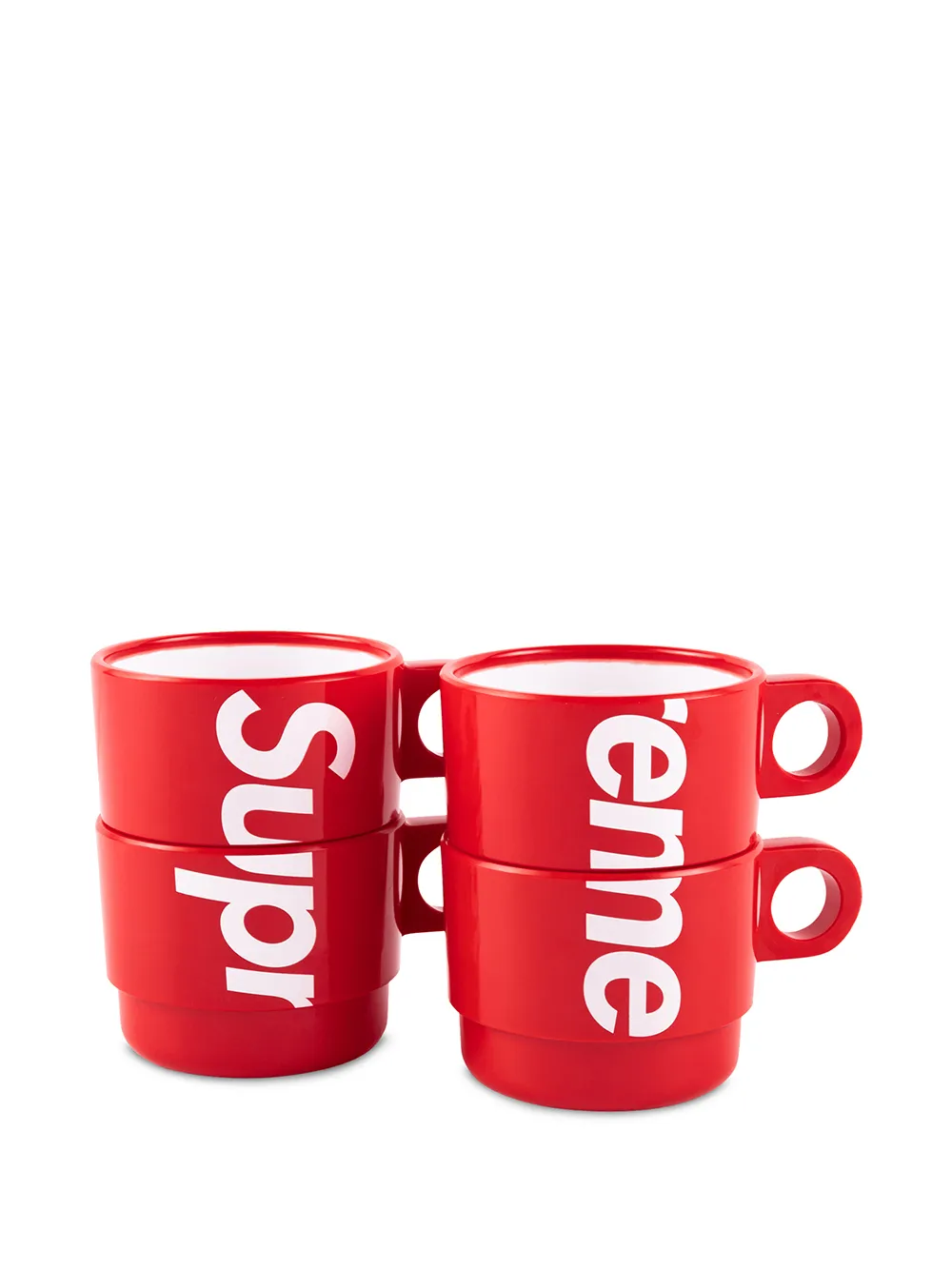 Supreme Bekers met logoprint - Rood